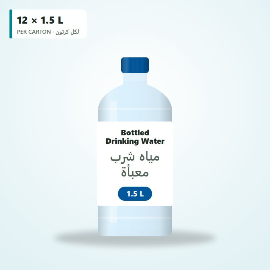 مياه شرب معبأة 1.5 لتر × 12