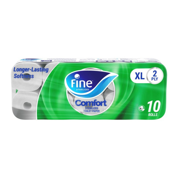 ورق تواليت فاين كومفورت XL طبقتين 10 لفة × 4